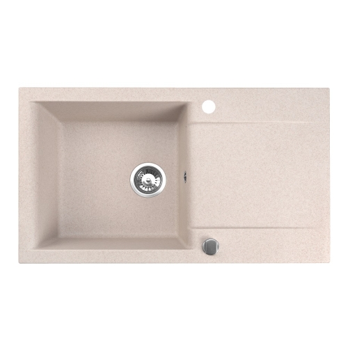 Zlewozmywak granitowy 1 komorowy z ociekaczem Nieste 86 piaskowy